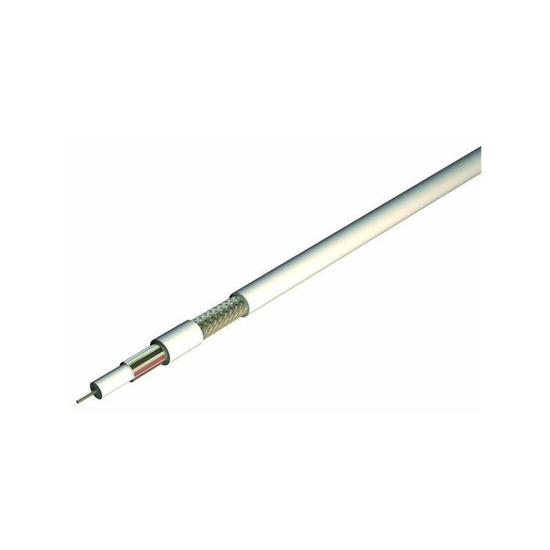 CABLE COAXIAL BLINDE CLASSE A BLANC
