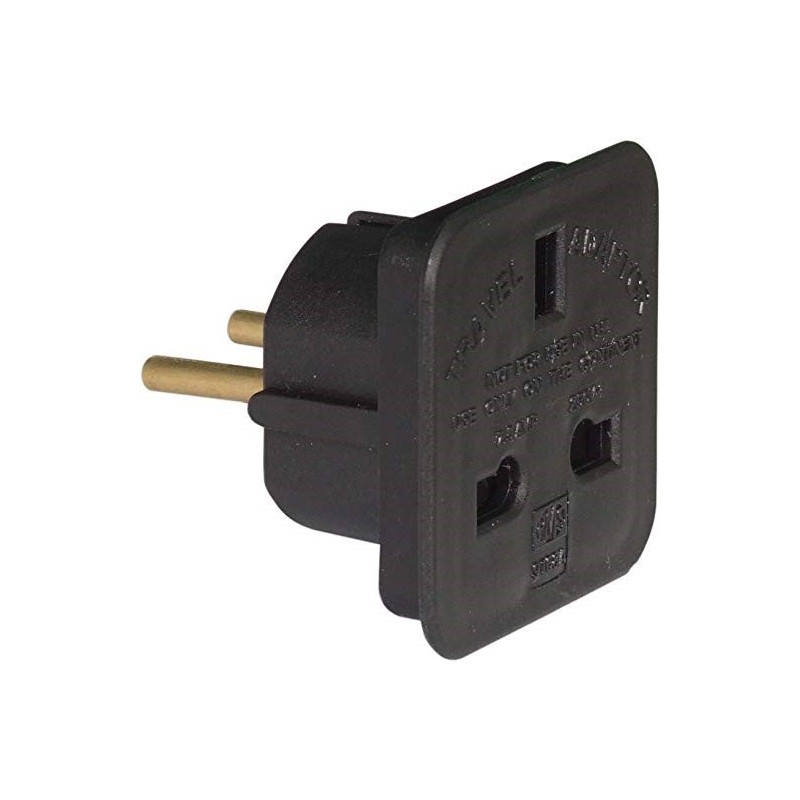 ADAPTATEUR ELECTRIQUE UK/CEE NOIR