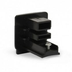 CONNECTEUR TRIPHASE DE FIN POUR RAIL DE SPOT NOIR