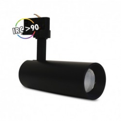 SPOT LED 15W NOIR SUR RAIL IP20 CCT 2700K / 4000K / 6000K