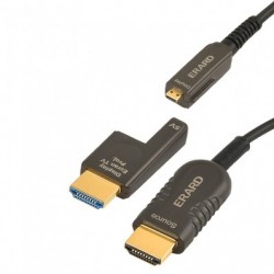 CORDON HDMI FIBRE OPTIQUE MALE/MALE 15m 4K60 UHD