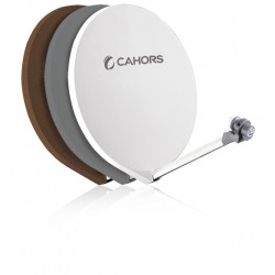 PARABOLE FIBRE 80CM BRUNE + LNB UNIVERSEL