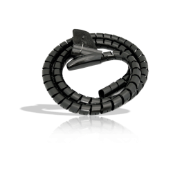 GAINE CACHE-FILS SPIRALEE 1,5m NOIRE Ø 2,5cm