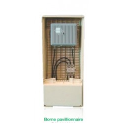 BORNE PAVILLONNAIRE H460xL260xP118mm SERRURE A CLEF 2 AERATEURS