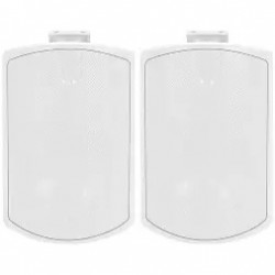 PAIRE D'ENCEINTES EXTERIEURES 2 VOIES 150W 8 OHMS BLANCHE IPX4