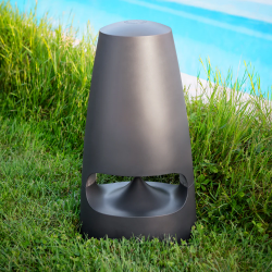 ENCEINTE DE JARDIN GRISE 60W 100V OU 8 OHMS AVEC ECLAIRAGE LED