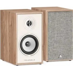 PAIRE ENCEINTES BIBLIOTHEQUE 2 VOIES BASS REFLEX CHENE CLAIR