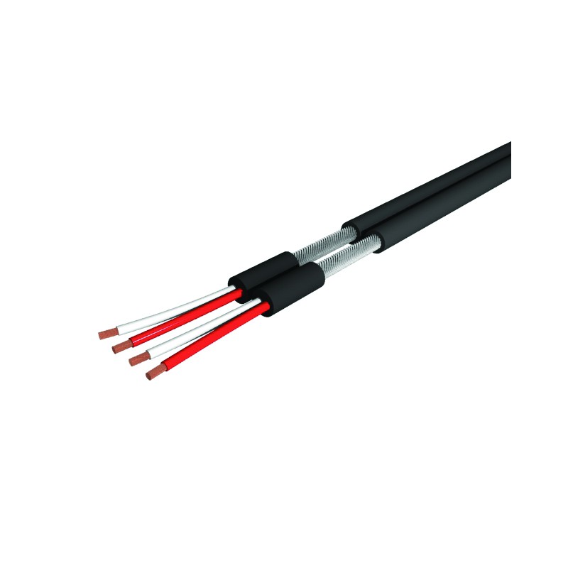 DOUBLE CABLE MICRO SYMETRIQUE 2x2x0.14mm - BOBINE DE 100m