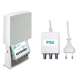 KIT PRE-AMPLI 2 ENTREES UHF GAIN 28dB FM/VHF/DAB 15dB + ALIM 24V