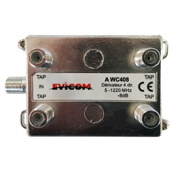 DERIVATEUR 4D 8dB 5-1220MHZ TERMINAL