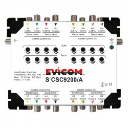 AMPLI DE TETE SATELLITE GAIN 25dB 8E/8S AVEC ALIM