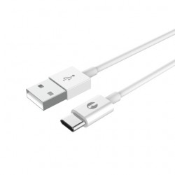 CORDON USB-A VERS USB-C BLANC 2m