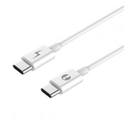 CORDON USB-C VERS USB-C BLANC 2m