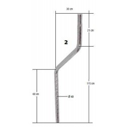 BRAS DE DEPORT EN S DIAM.40 DEPORT 30CM