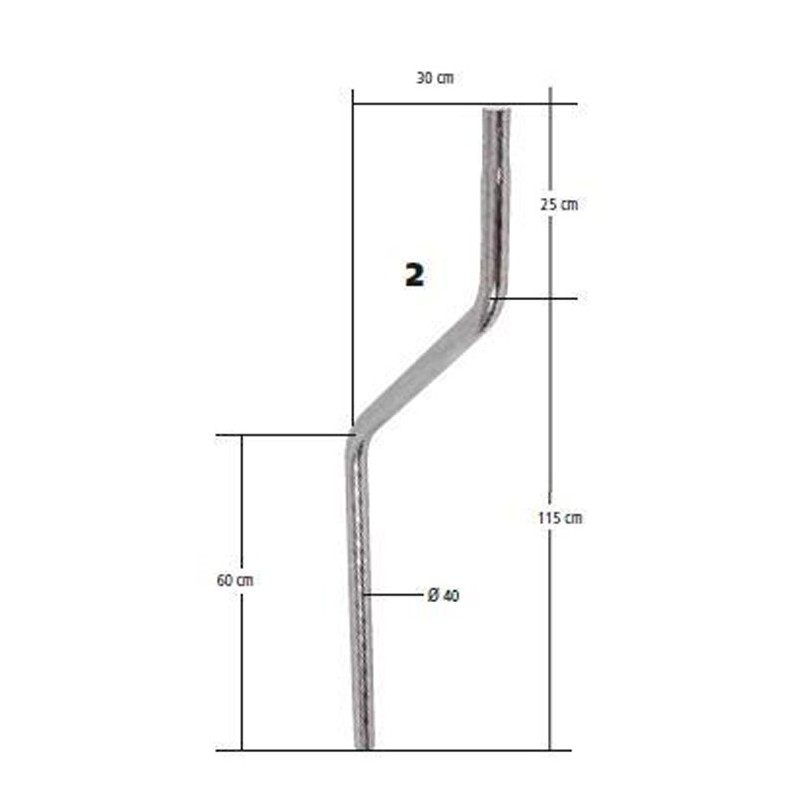 BRAS DE DEPORT EN S DIAM.40 DEPORT 30CM