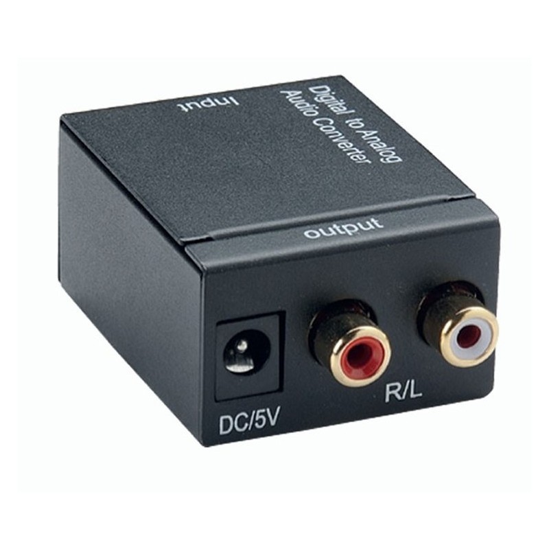 CONVERTISSEUR AUDIO NUM VERS ANALOGIQUE RCA + CORDONS