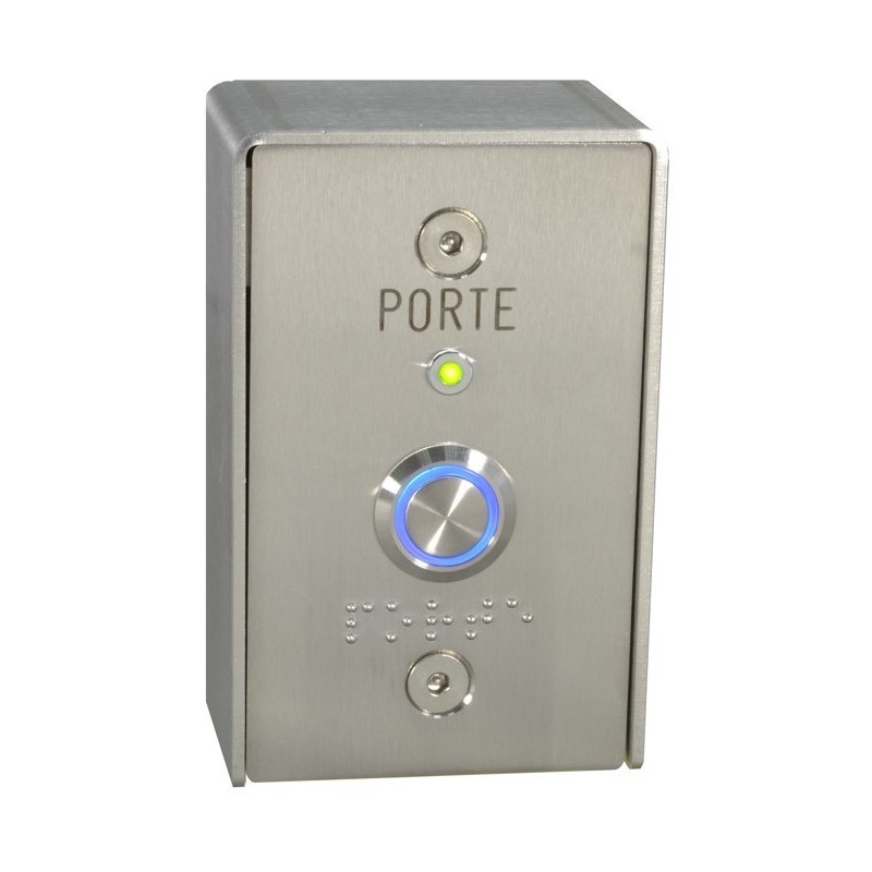BOUTON POUSSOIR DE SORTIE SAILLIE INOX LUM HANDI